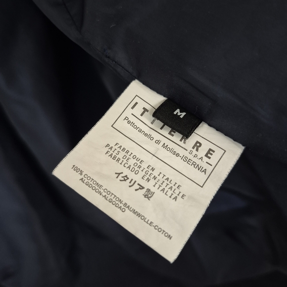 Miu Miu Navy Blue Hooded Belted Trench Coat Rain Jacket 3/4 Sleeve - Picture 10 of 11